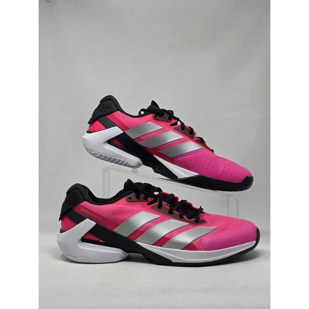 Adidas Adizero Ubersonic 5 Mens Size 9.5 Pink Silver Tennis Shoes JQ2901 NEW